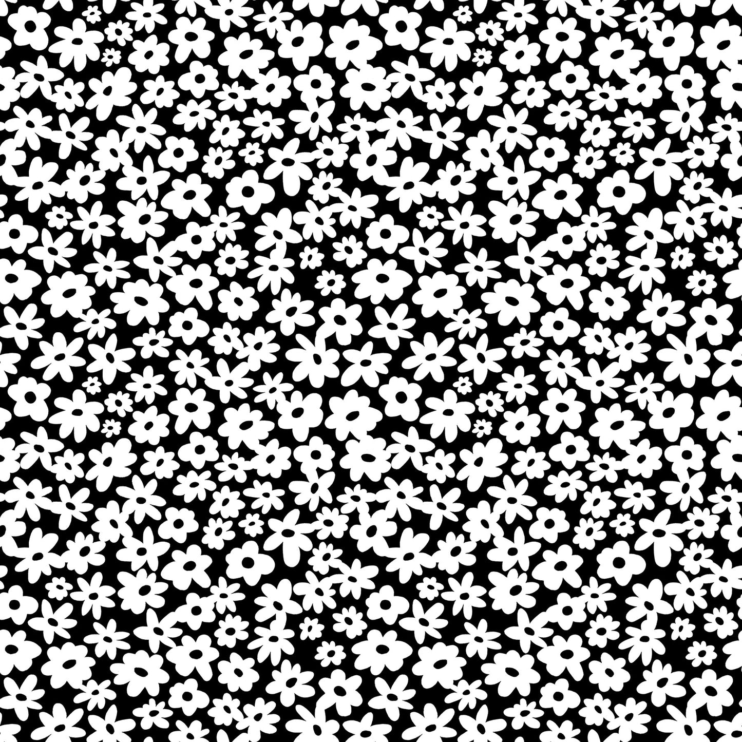 Soho Daisies Black quilting fabric by Patrick Lose for Northcott Fabrics β bold black daisy print, 100% cotton, 43/44 inches wide