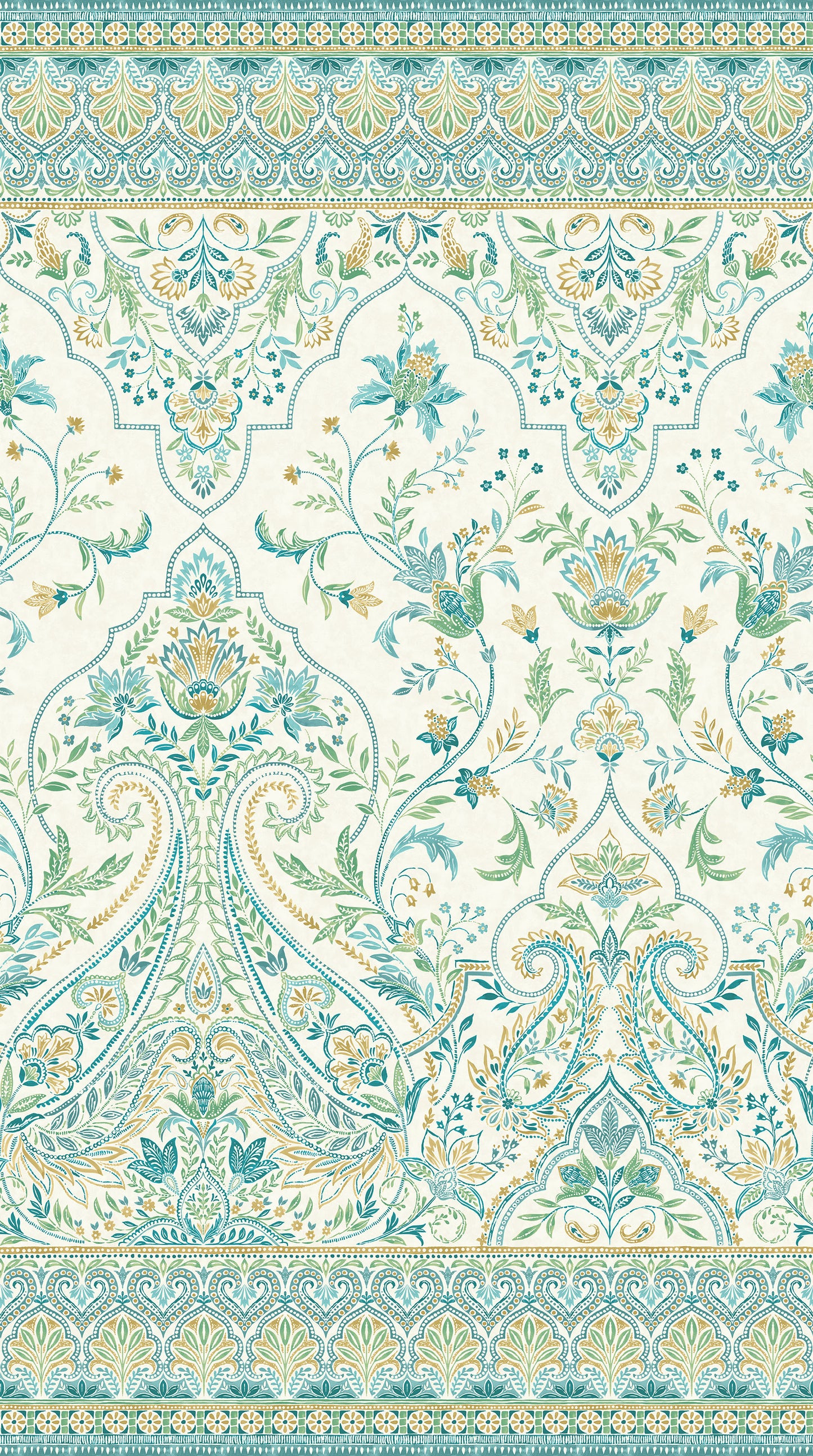 Mariposa by Elena Belokrinitski for Northcott - Full Width Border - Cream Multi