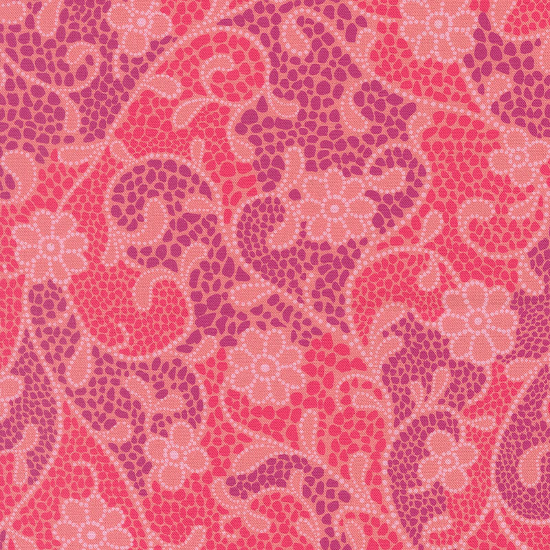 Parlor Good Vibes Only fabric in rose by Crystal Manning for Moda Fabrics - 100% cotton quilting fabric featuring vibrant bohemian text print