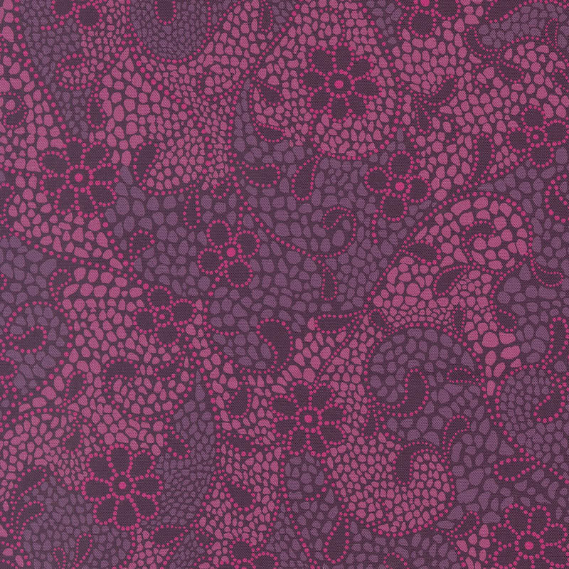Parlor Good Vibes Only fabric in plum by Crystal Manning for Moda Fabrics - 100% cotton quilting fabric featuring vibrant bohemian text print