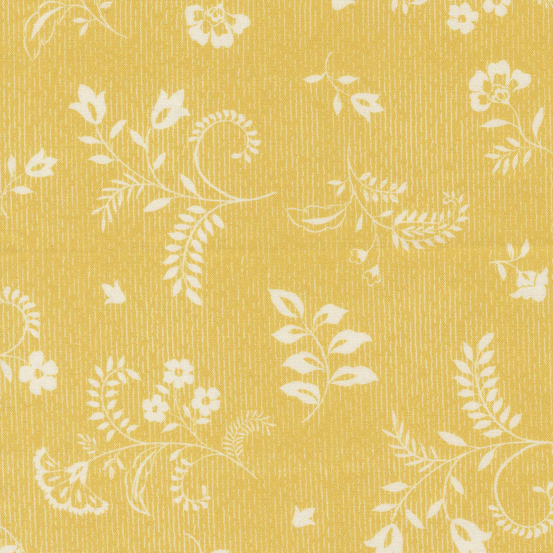 Parlor Boho Flowers fabric in maize by Crystal Manning for Moda Fabrics - 100% cotton quilting fabric featuring vibrant bohemian floral print