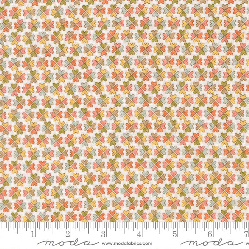 Lucky Feeling Lucky fabric in cloud by Sweetwater for Moda Fabrics - 100% cotton quilting fabric featuring lucky charm and clover print