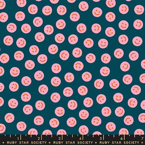 Ruby Star Society Egg and Friends Smiley fabric in galaxy - retro kitsch quilting cotton by Kimberly Kight
6 more to go!