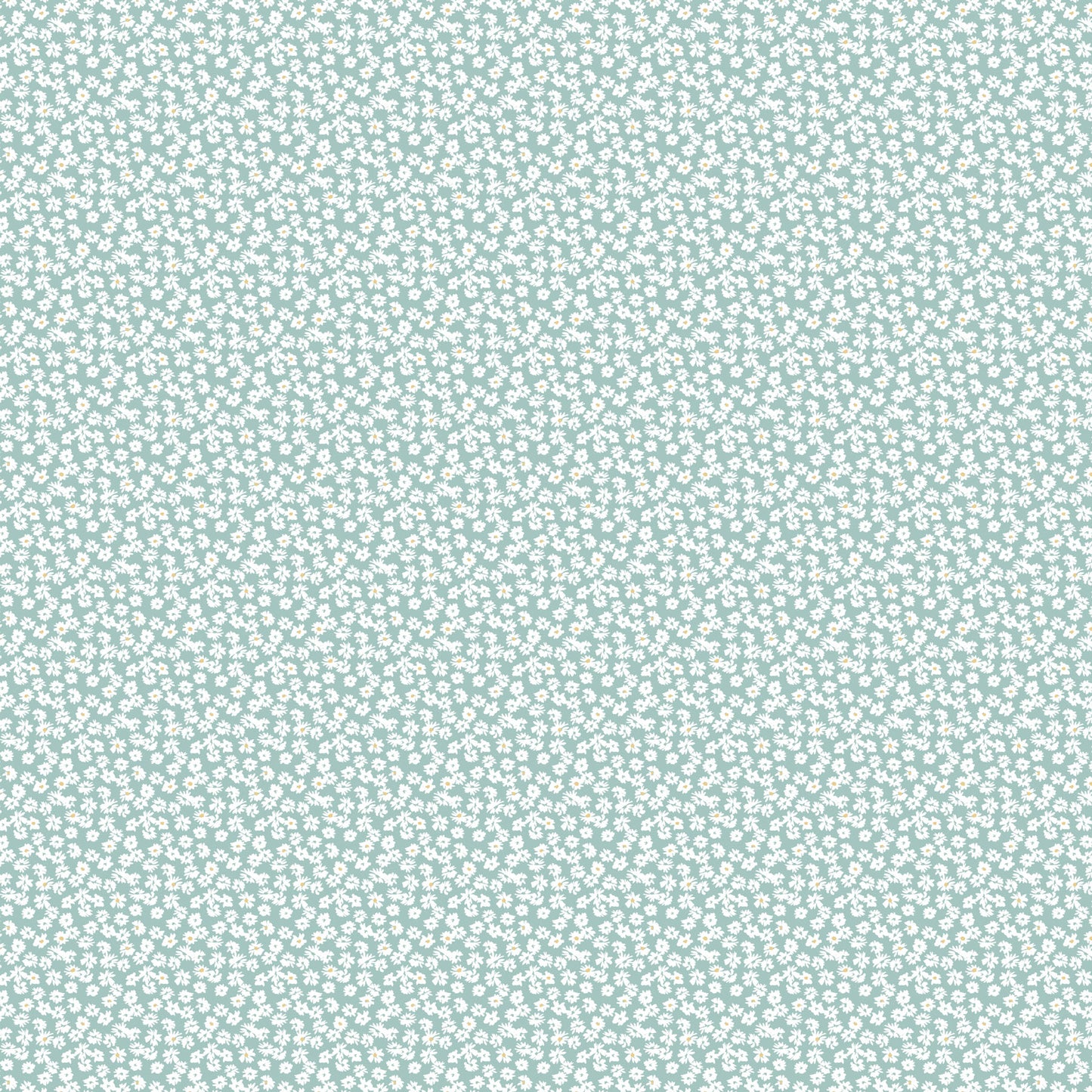 Tender Daisies fabric in mint by Pippa Shaw for Figo Fabrics - 100% cotton quilting fabric featuring daisy floral print