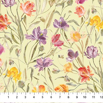 Flourish by Hina Mirza for Figo Tulips - Green