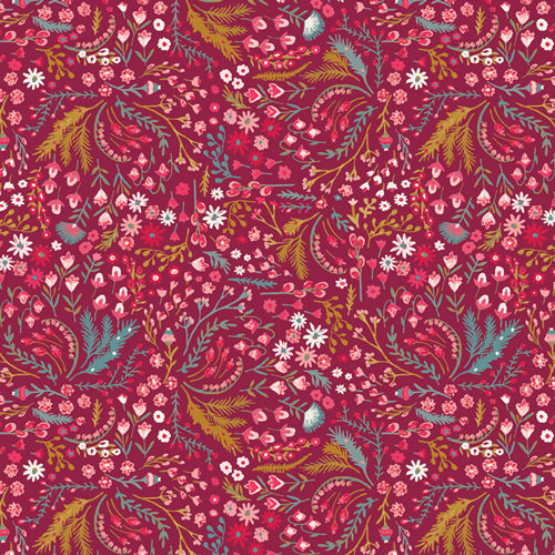 Adventale Yuletide Ditsies fabric by Katarina Roccella for Art Gallery Fabrics - 100% cotton quilting fabric featuring festive Christmas ditsy print