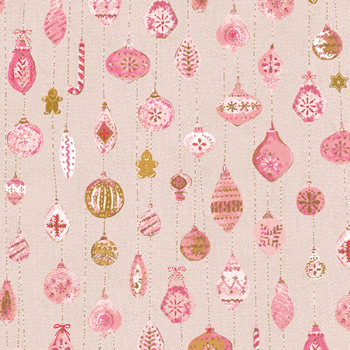 Adventale Sugared Ornaments fabric by Katarina Roccella for Art Gallery Fabrics - 100% cotton quilting fabric featuring festive Christmas ornament print