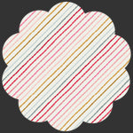 Adventale Jolly Ribbons fabric in festive by Katarina Roccella for Art Gallery Fabrics - 100% cotton quilting fabric featuring Christmas ribbon print