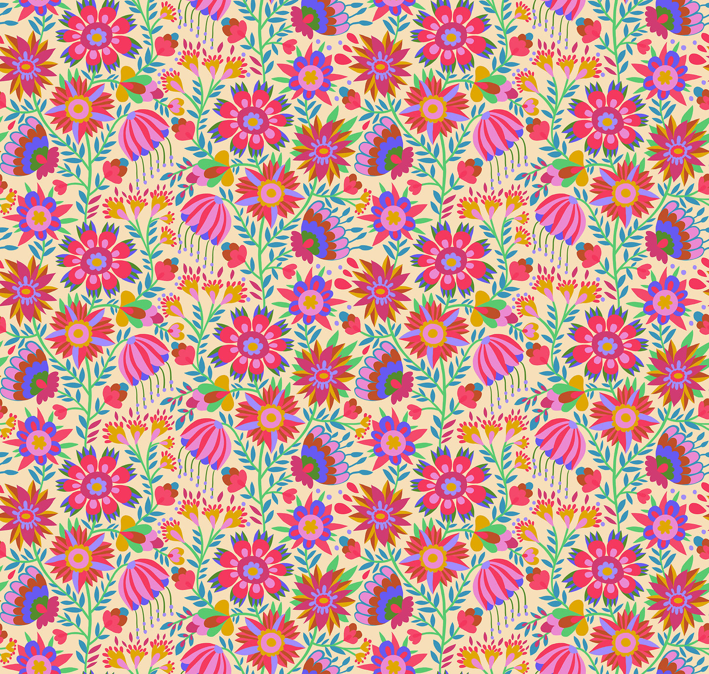 Allegory Charmed fabric in cream by Anna Maria Textiles for Northcott Fabrics - 100% cotton quilting fabric 43/44 inches wide