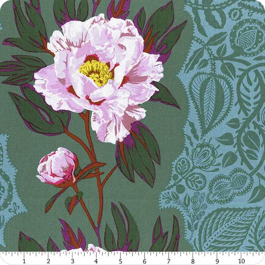 Overdressed Triumph fabric in swim by Anna Maria Textiles for Northcott Fabrics - 100% cotton quilting fabric featuring vibrant geometric print in aqua