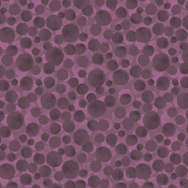 Bumbleberries AW25 Aubergine fabric by Lewis and Irene - 100% cotton quilting fabric in rich aubergine purple for autumn and winter sewing