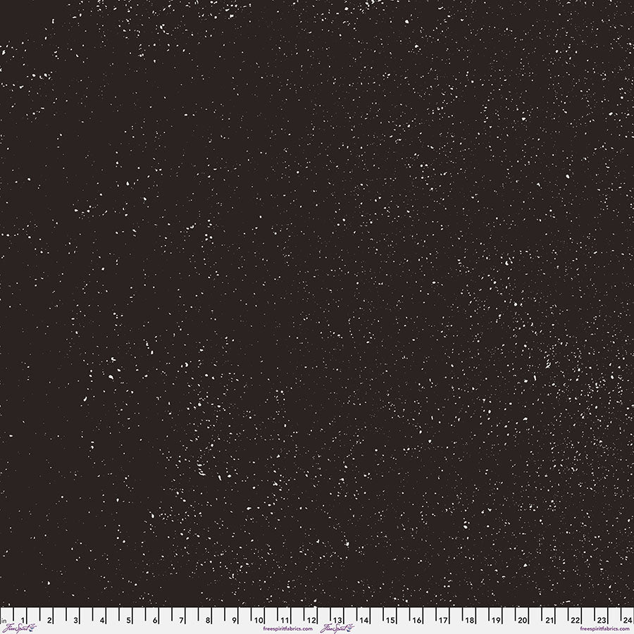 Enrapture Particles fabric in onyx by Giucy Giuce for FreeSpirit Fabrics - 100% cotton quilting fabric featuring gothic romance inspired particle print in black