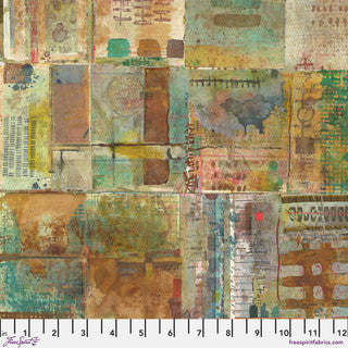 On Your Mark Page by Page fabric in desert by Seth Apter for FreeSpirit Fabrics - 100% cotton quilting fabric featuring text and page print in warm desert tones