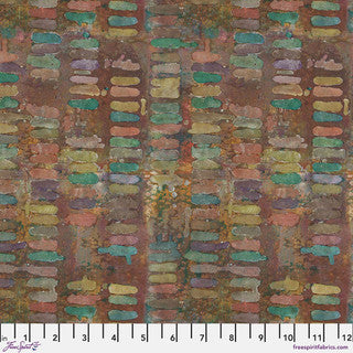 On Your Mark Side By Side fabric in mosaic by Seth Apter for FreeSpirit Fabrics - 100% cotton quilting fabric featuring geometric mosaic print in multicolor