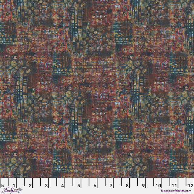 On Your Mark Contours fabric in wine by Seth Apter for FreeSpirit Fabrics - 100% cotton quilting fabric featuring contour line print in rich wine red