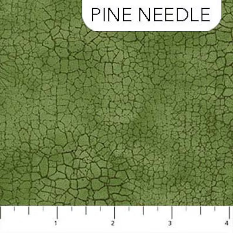 Northcott Crackle fabric in pine needle green - tone on tone blender with crackled texture for quilting"