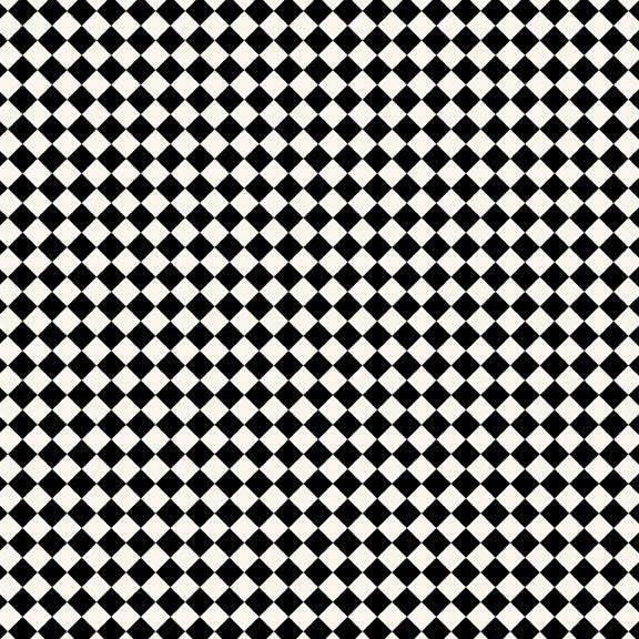 Simply Wicked Check Black quilting cotton fabric by Deb Grogan for Marcus Fabrics