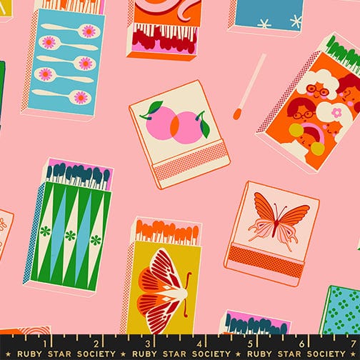 Trinketry matchmaker print fabric in balmy by Melody Miller for Ruby Star Society - 100% cotton quilting fabric 43/44 inches wide