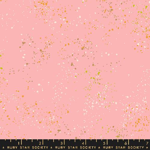 Ruby Star Society Speckled fabric in Balmy peach with white speckles - basic blender quilting cotton by Rashida Coleman Hale
