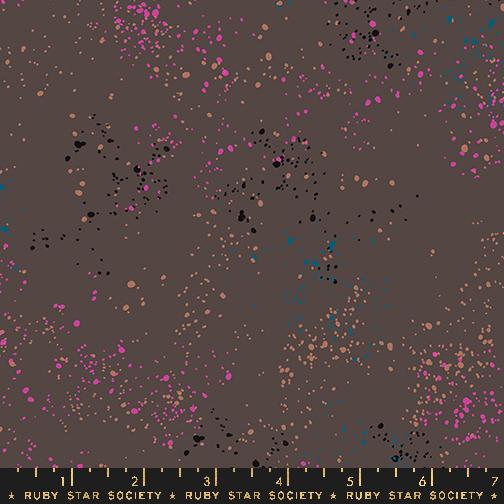 Ruby Star Society Speckled fabric in Caviar black with white speckles - basic blender quilting cotton by Rashida Coleman Hale