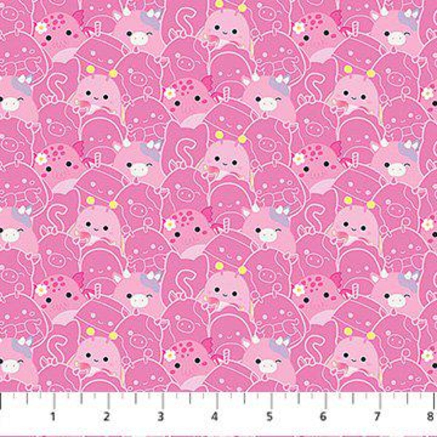 Squishmallows Pink Squad quilting fabric by Northcott Fabrics, 100% cotton 43/44 inch wide