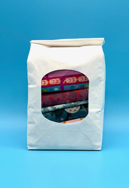 Sew Obsessed Quilter's Candy Bag — assorted bolt end and remnant quilting fabric scraps, approximately 1 lb and 2.5 yards