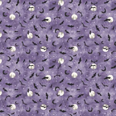 Digital Bats in Lilac from Witch's Tale by Lexi Grenzer for Ruby Star Society — soft lilac bat print quilting cotton