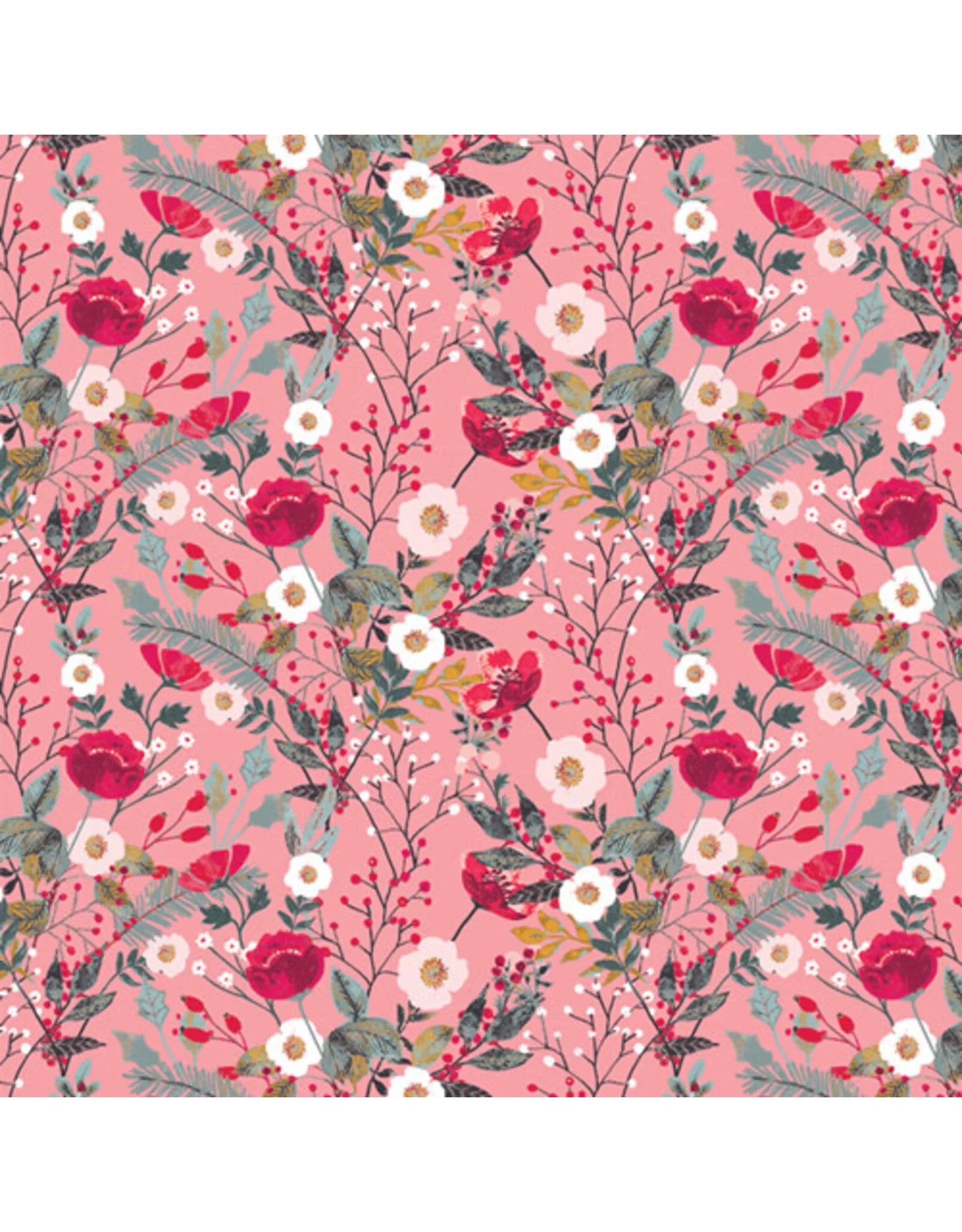 Adventale Merriment fabric by Katarina Roccella for Art Gallery Fabrics - 100% cotton quilting fabric featuring festive Christmas print