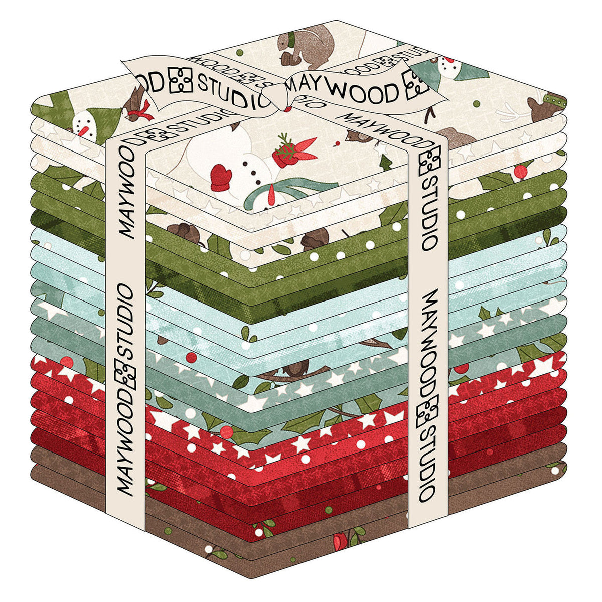 Snowtop Mountain 21-piece flannel fat quarter bundle by Bonnie Sullivan for Maywood Studios
