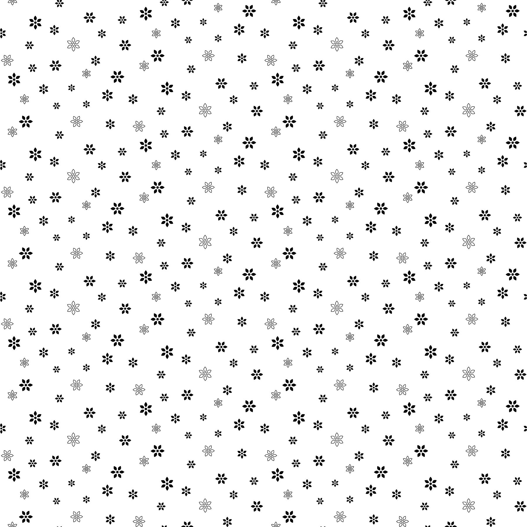 Soho Basic Blossoms White quilting fabric by Patrick Lose for Northcott Fabrics – crisp white floral print, 100% cotton, 43/44 inches wide
