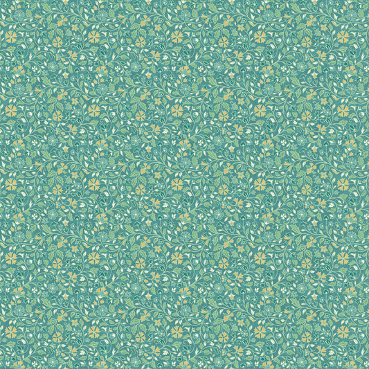 Mariposa by Elena Belokrinitski for Northcott - Small Trail - Teal Multi