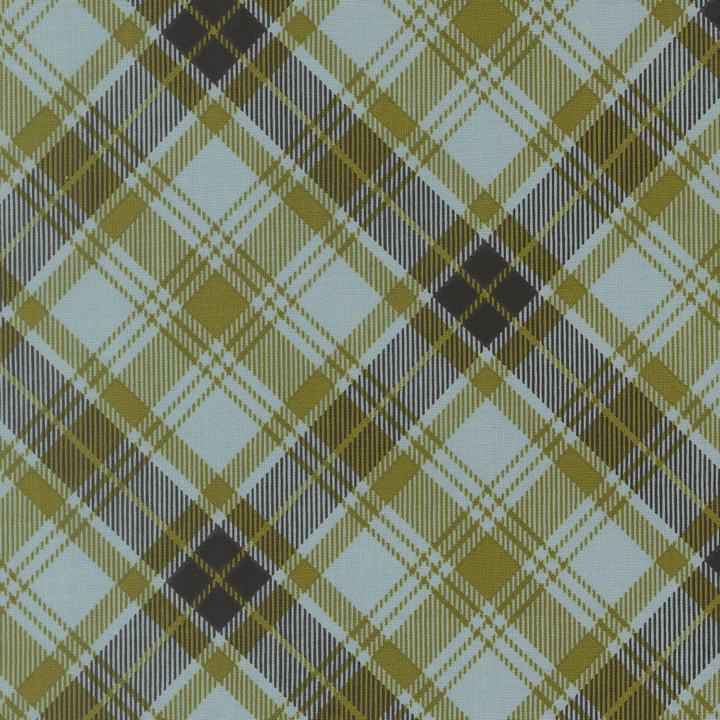 Plaid pattern fabric with green, brown, and white colors