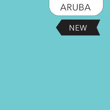 Colorworks Aruba solid fabric in turquoise blue by Northcott - 100% cotton quilting blender 43/44 inches wide