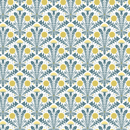 Tender By Pippa Shaw for Figo Fabrics Dandelion - White