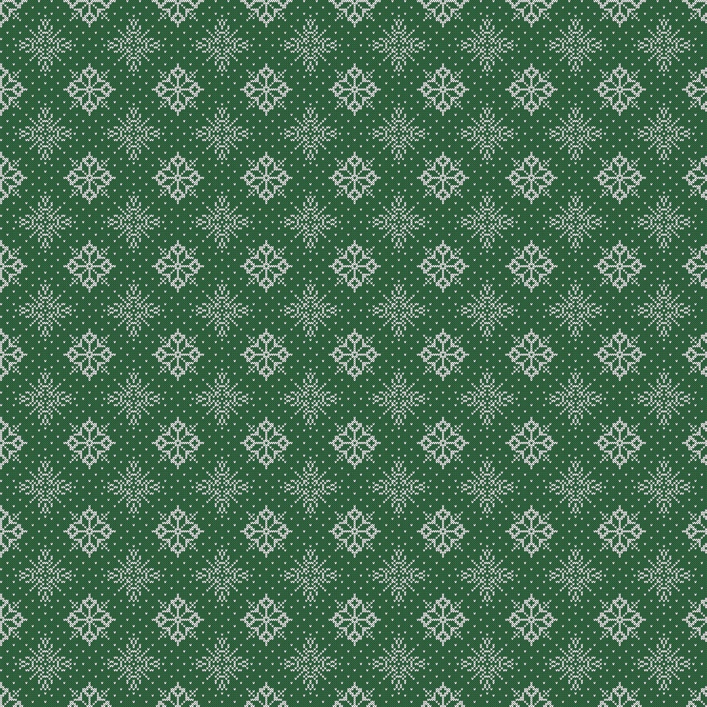 Knits from Snowbound by Figo Fabrics for Northcott — green knit texture print quilting cotton 10" square
