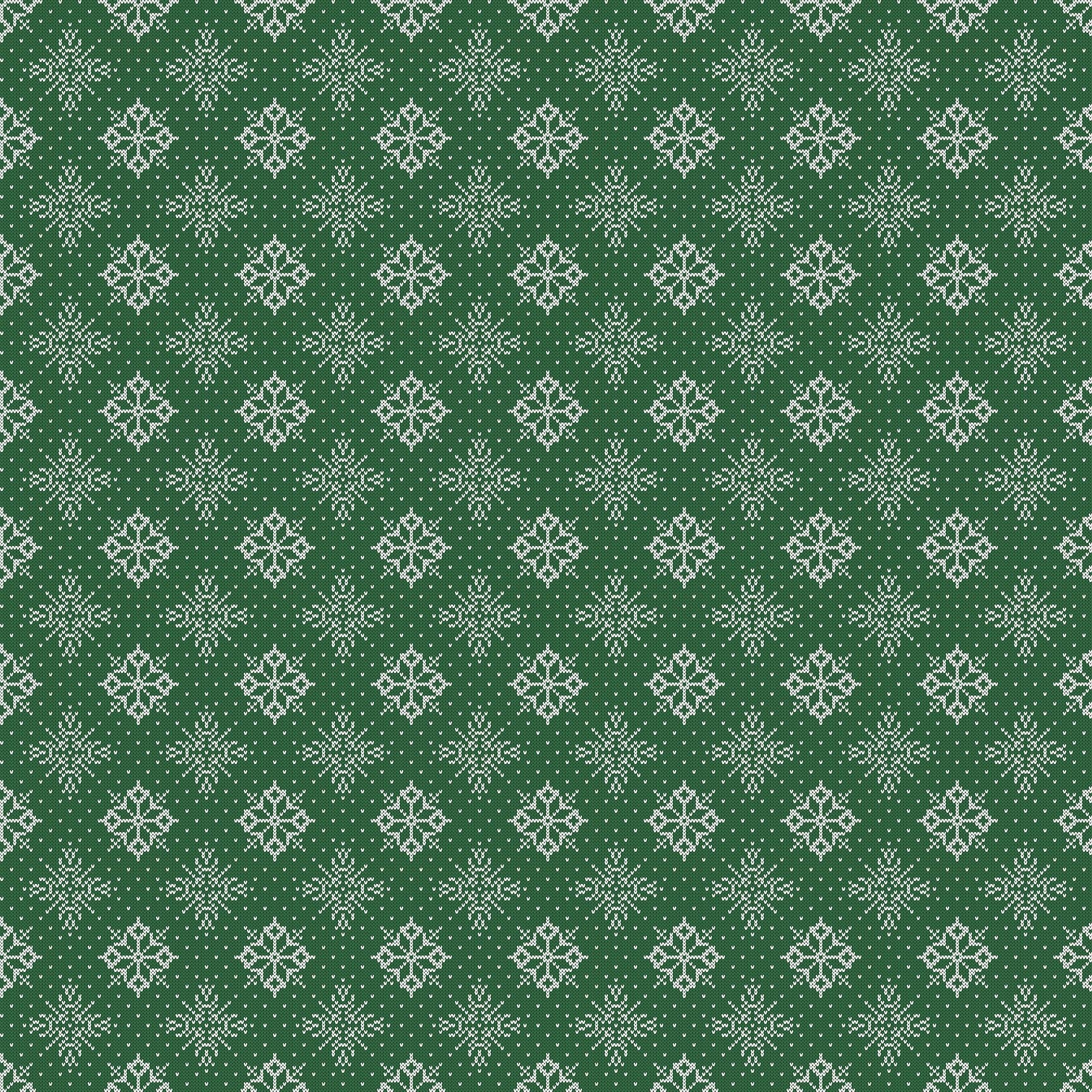 Knits from Snowbound by Figo Fabrics for Northcott — green knit texture print quilting cotton 10" square
