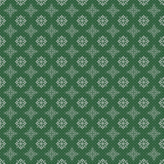 Knits in Green from Snowbound by FIGO Studios for FIGO Fabrics — cool green knit blender quilting cotton
