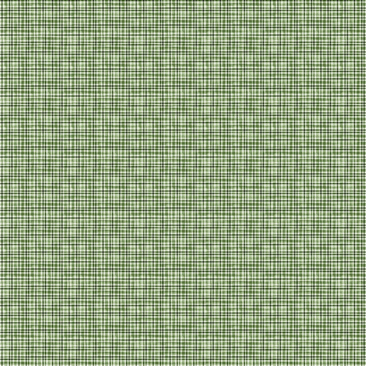Check from Snowbound by Figo Fabrics for Northcott — green check print quilting cotton 10" square
