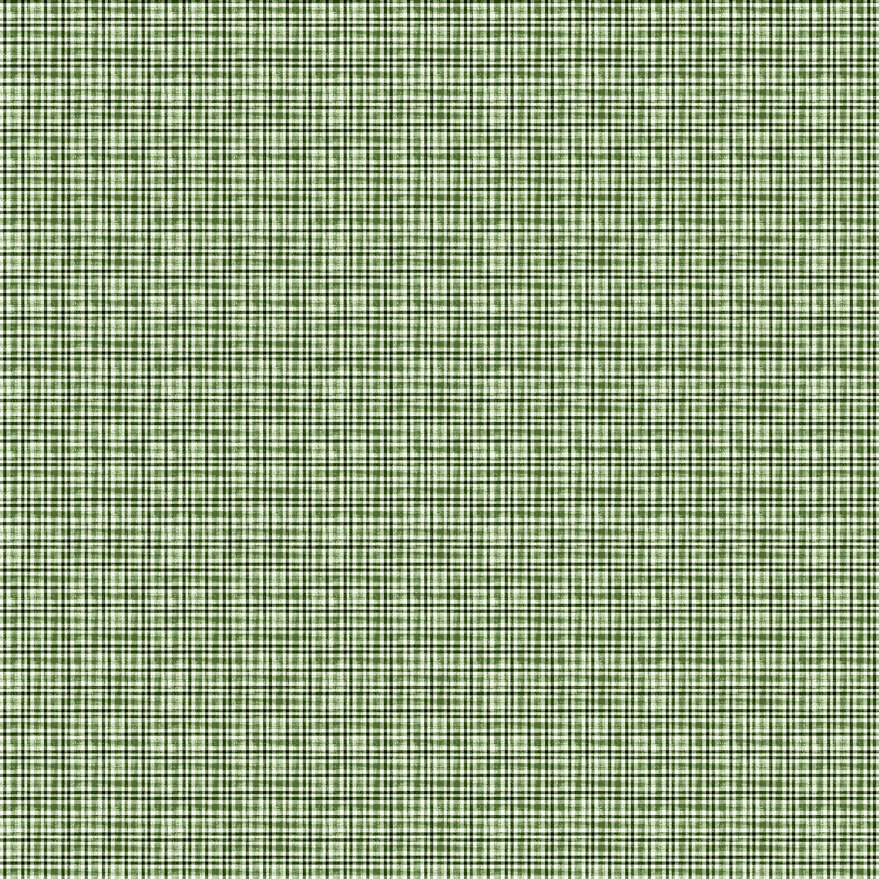 Check from Snowbound by Figo Fabrics for Northcott — green check print quilting cotton 10" square
