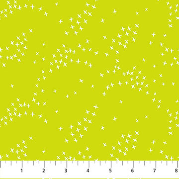 Birds Pistachio: Seasons Basics Birds Pistachio fabric featuring bird motifs on pistachio green background by Ghazal Razavi for Figo Fabrics