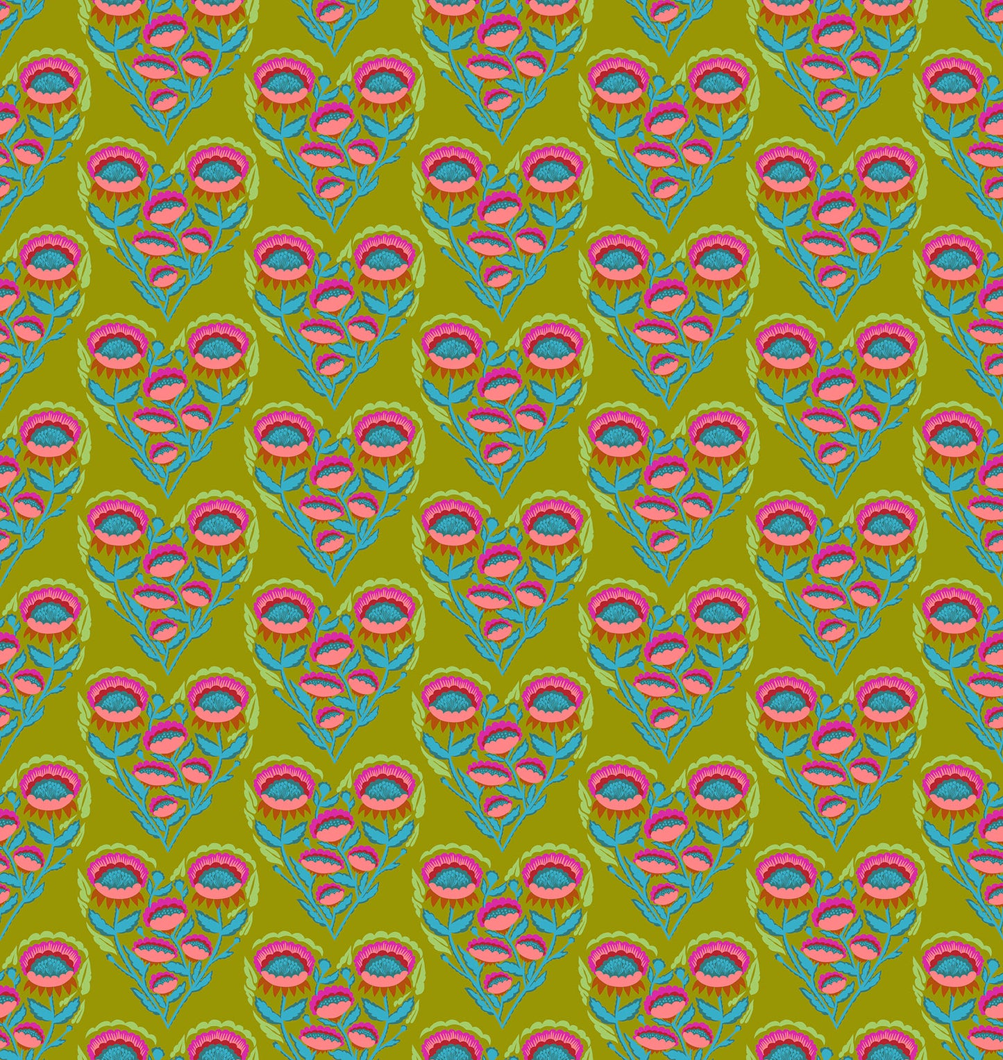 Allegory By Anna Maria Textiles for Northcott Fabrics -Pitter Pat - Lichen