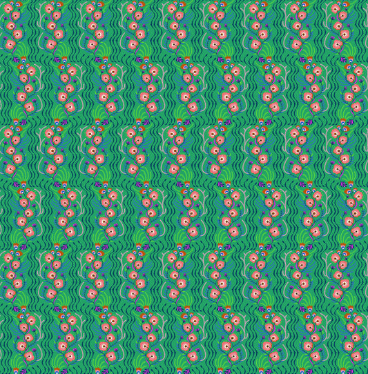 Allegory By Anna Maria Textiles for Northcott Fabrics - Tambourine - Jade