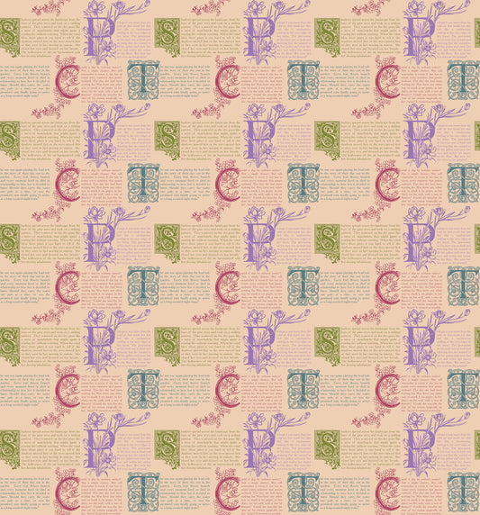 Allegory By Anna Maria Textiles for Northcott Fabrics - Prose - Antique