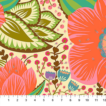 Overdressed By Anna Maria Textiles for Northcott Fabrics - Honorable Mention - Coral