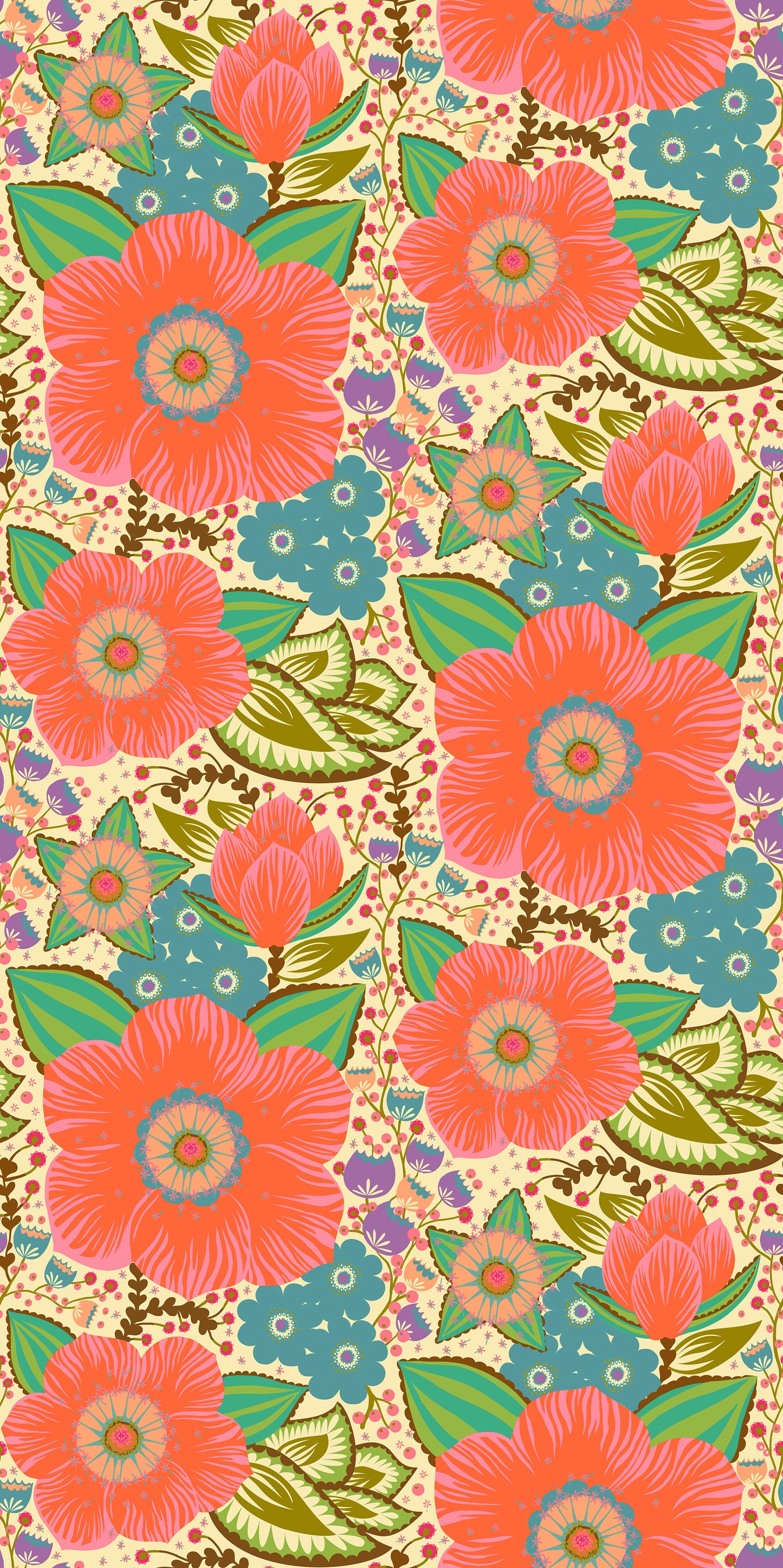 Overdressed By Anna Maria Textiles for Northcott Fabrics - Honorable Mention - Coral