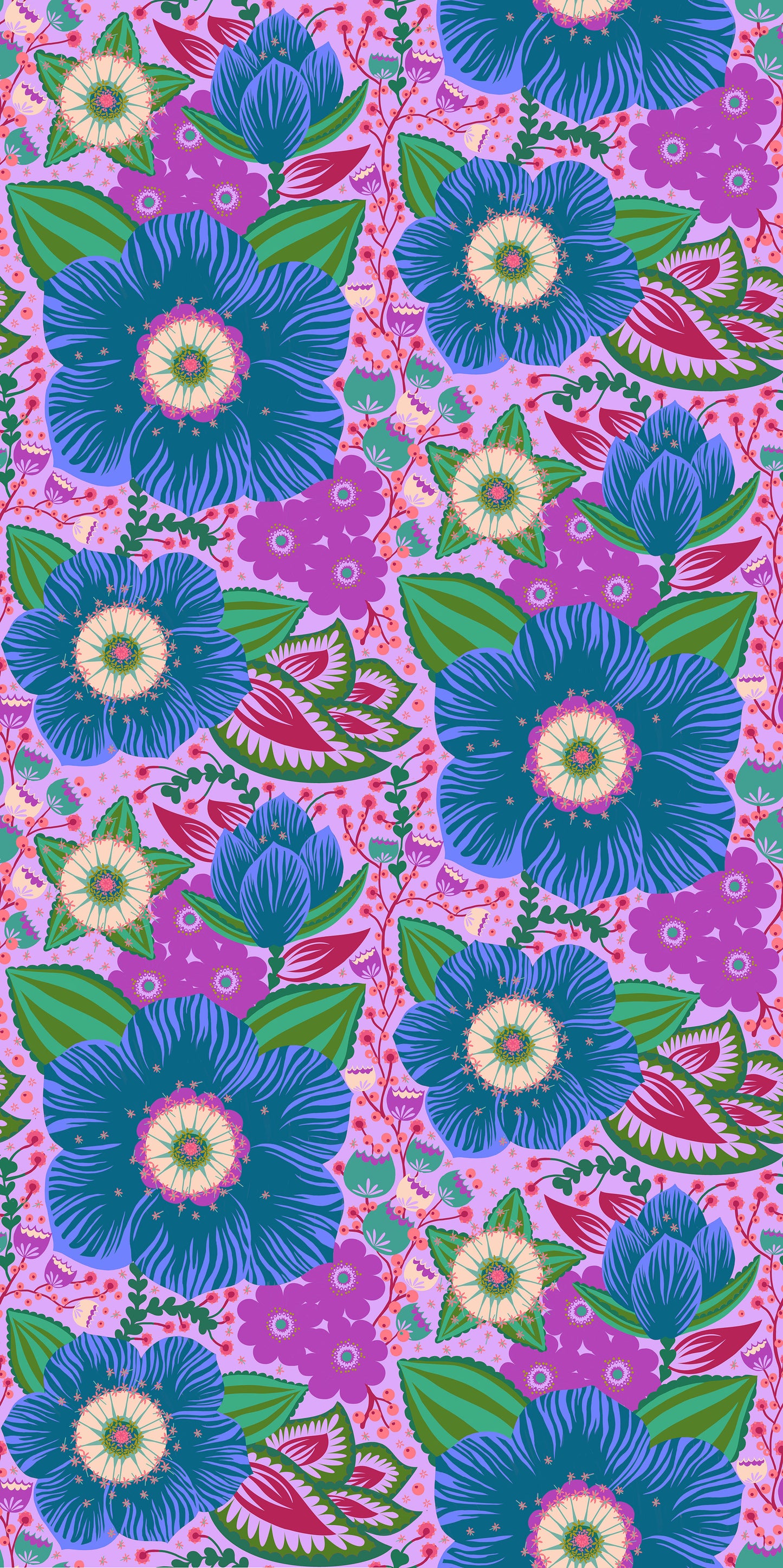 Overdressed By Anna Maria Textiles for Northcott Fabrics - Honorable Mention - Cobalt