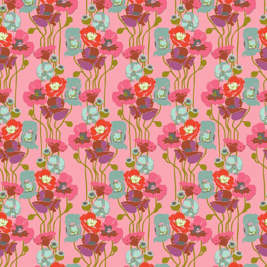 Overdressed By Anna Maria Textiles for Northcott Fabrics - Pouring Poppies - Haze