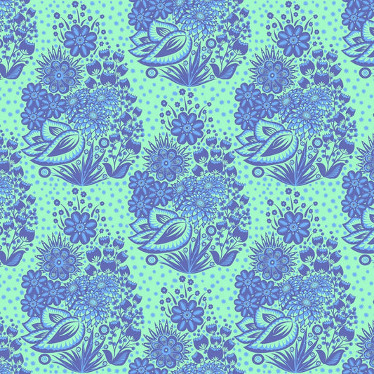 Overdressed By Anna Maria Textiles for Northcott Fabrics - Totem - Blue
