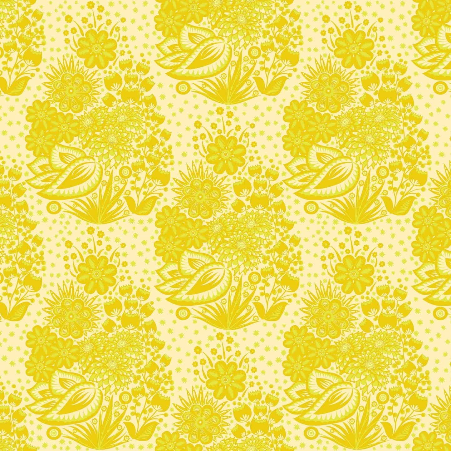 Overdressed By Anna Maria Textiles for Northcott Fabrics - Totem - Yellow