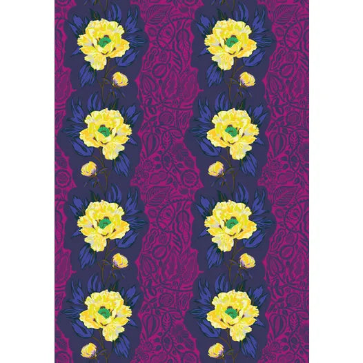 Overdressed Triumph fabric in bob scale view showing pattern detail by Anna Maria Textiles for Northcott Fabrics